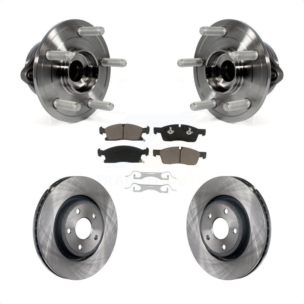 Kit de Rotor et de plaquettes de frein, roulement de moyeu avant, pour Jeep Grand Cherokee Dodge Durango W