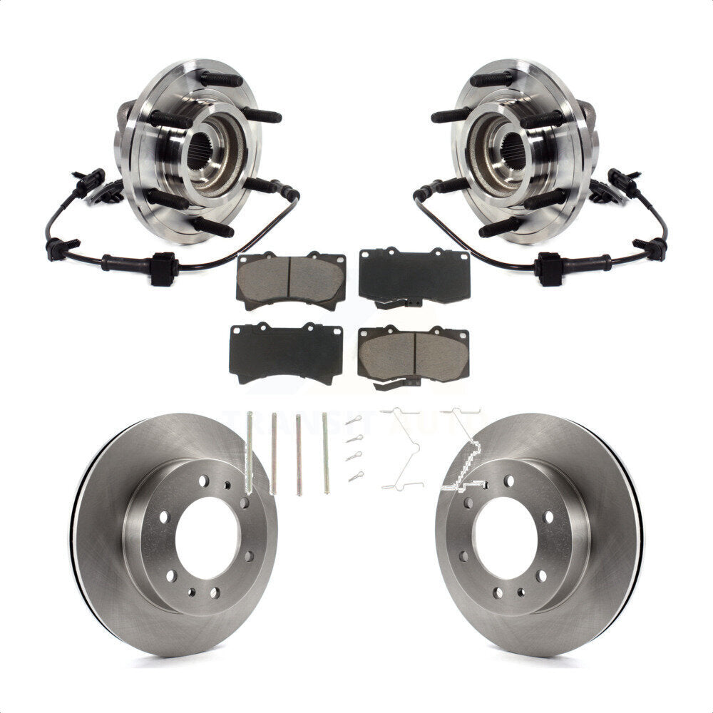 Kit de plaquettes de Rotor de frein à disque, ensemble de roulements de moyeu avant pour Hummer H3T H 2009 – 2010