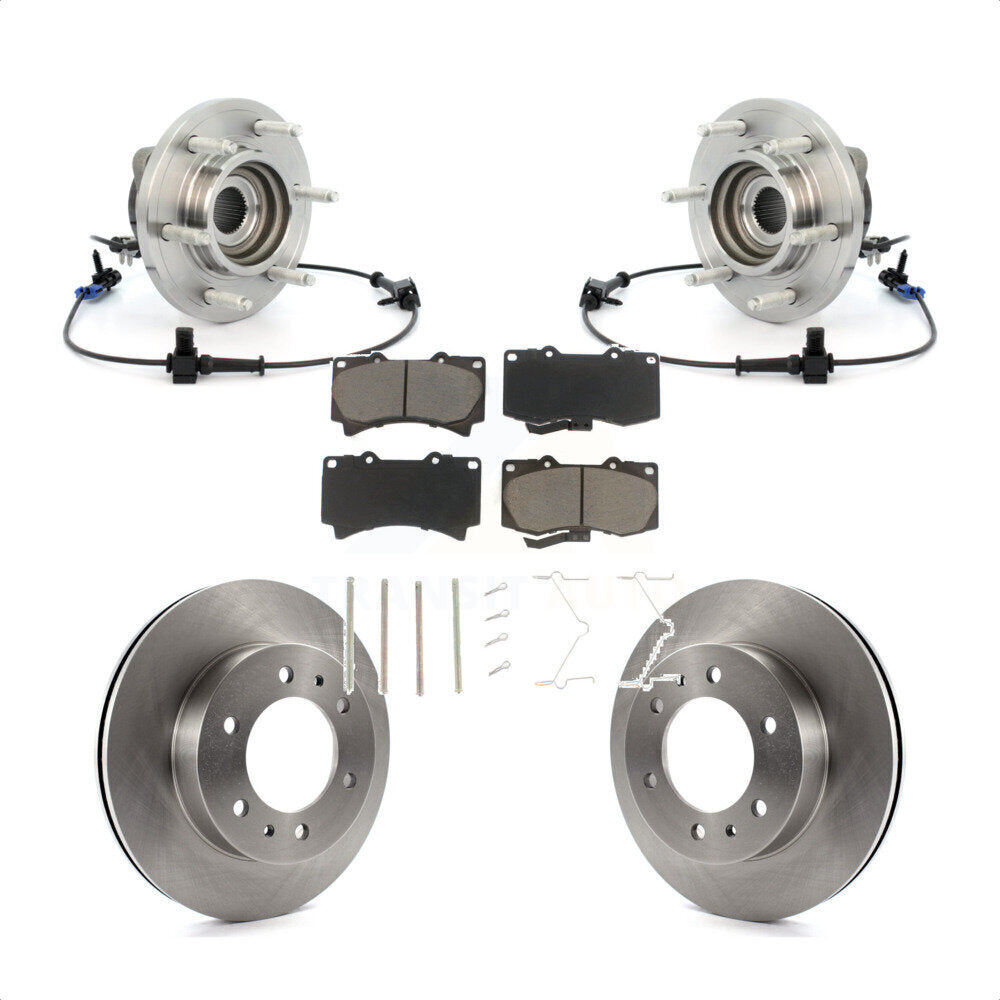 Ensemble de roulement de moyeu avant, Rotor de frein à disque et Kit de plaquettes pour Hummer H 2006 – 2008