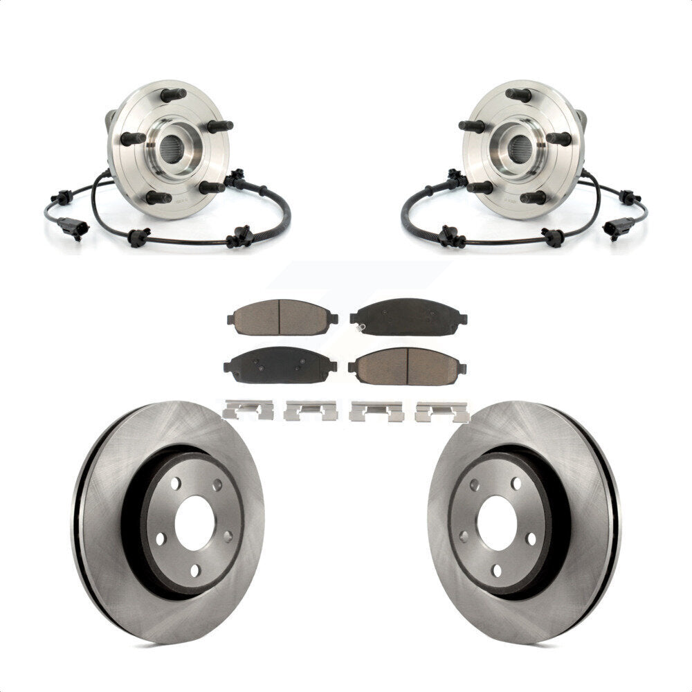 Kit de plaquettes de Rotor de frein, ensemble de roulements de moyeu avant pour Jeep Grand Cherokee Commande