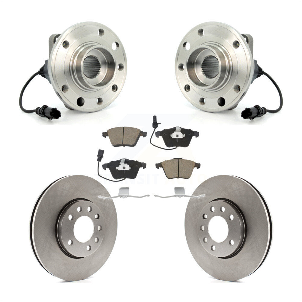 Kit de rotors de frein à disque et de plaquettes en céramique, ensemble de roulements de moyeu avant pour Saab 9-3X