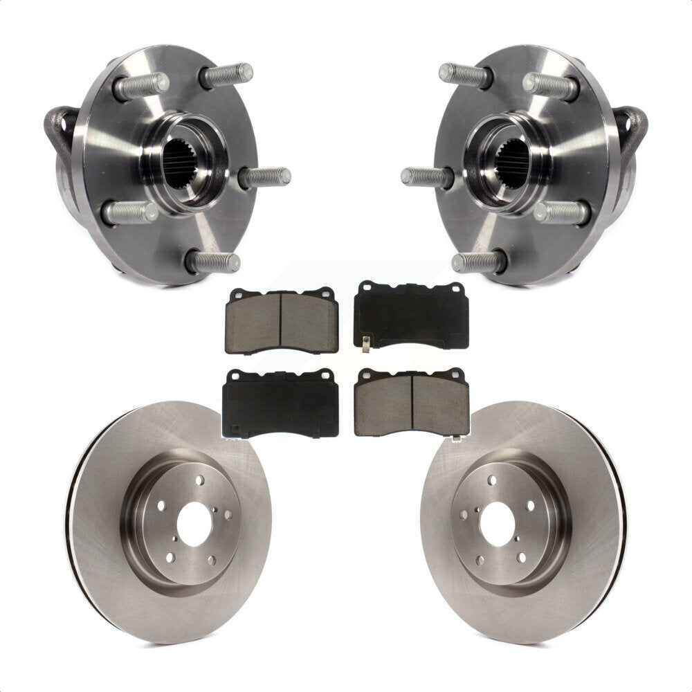 Ensemble de roulement de moyeu avant, Rotor de frein à disque et Kit de plaquettes pour Subaru Impreza WRX ST