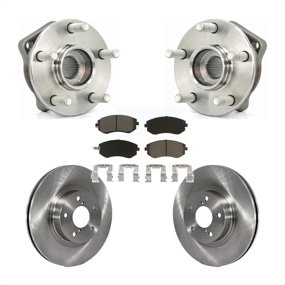 Ensemble de roulement de moyeu avant, Rotor de frein à disque et Kit de plaquettes pour Subaru Impreza Legac