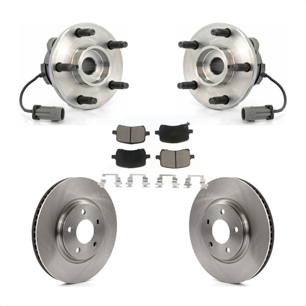 Ensemble de roulement de moyeu avant, Rotor de frein et Kit de plaquettes pour Chevrolet Cobalt Saturn Io