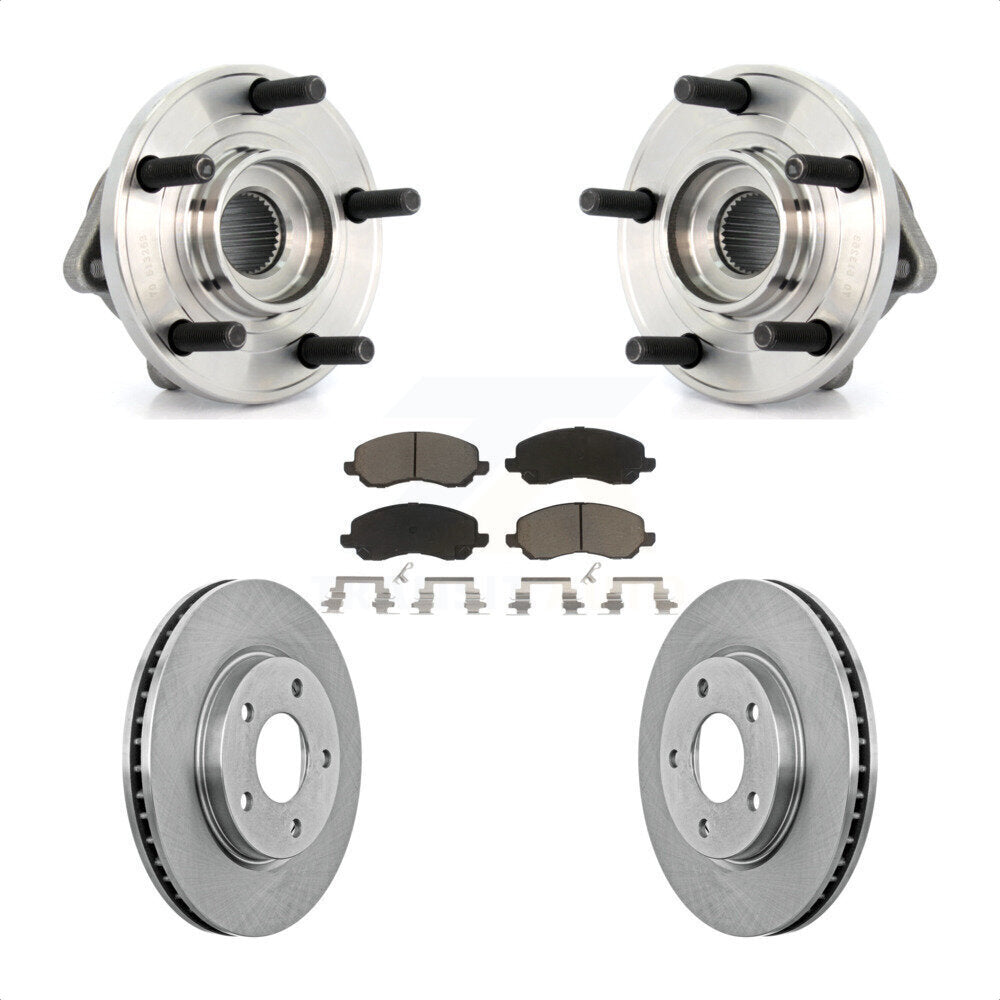 Kit de plaquettes de Rotor de frein, ensemble de roulements de moyeu avant pour Dodge Caliber R/T/SXT/S 2009