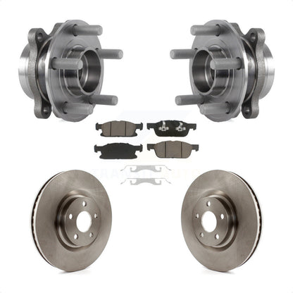 Ensemble de roulements de moyeu avant, Rotors de frein à disque et Kit de plaquettes en céramique pour Ford Edge