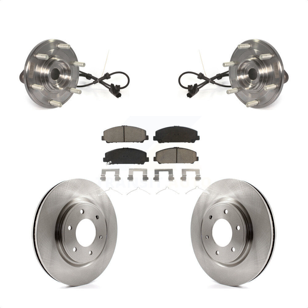 Ensemble de roulements de moyeu avant, Rotor de frein à disque et Kit de plaquettes pour Nissan TITAN Armad