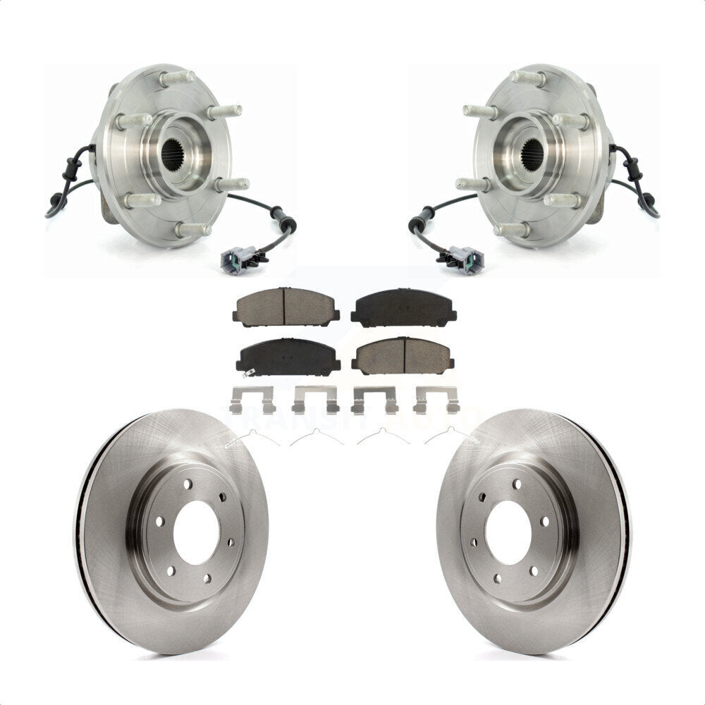Ensemble de roulement de moyeu avant, Kit de plaquettes de Rotor de frein pour INFINITI QX56 2007 à partir de 04 0