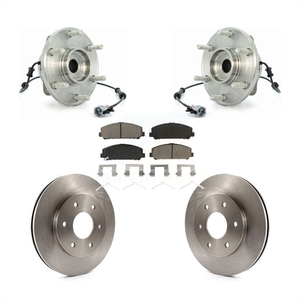 Ensemble de roulements de moyeu avant, Rotors et plaquettes de frein à disque, Kit pour INFINITI QX56