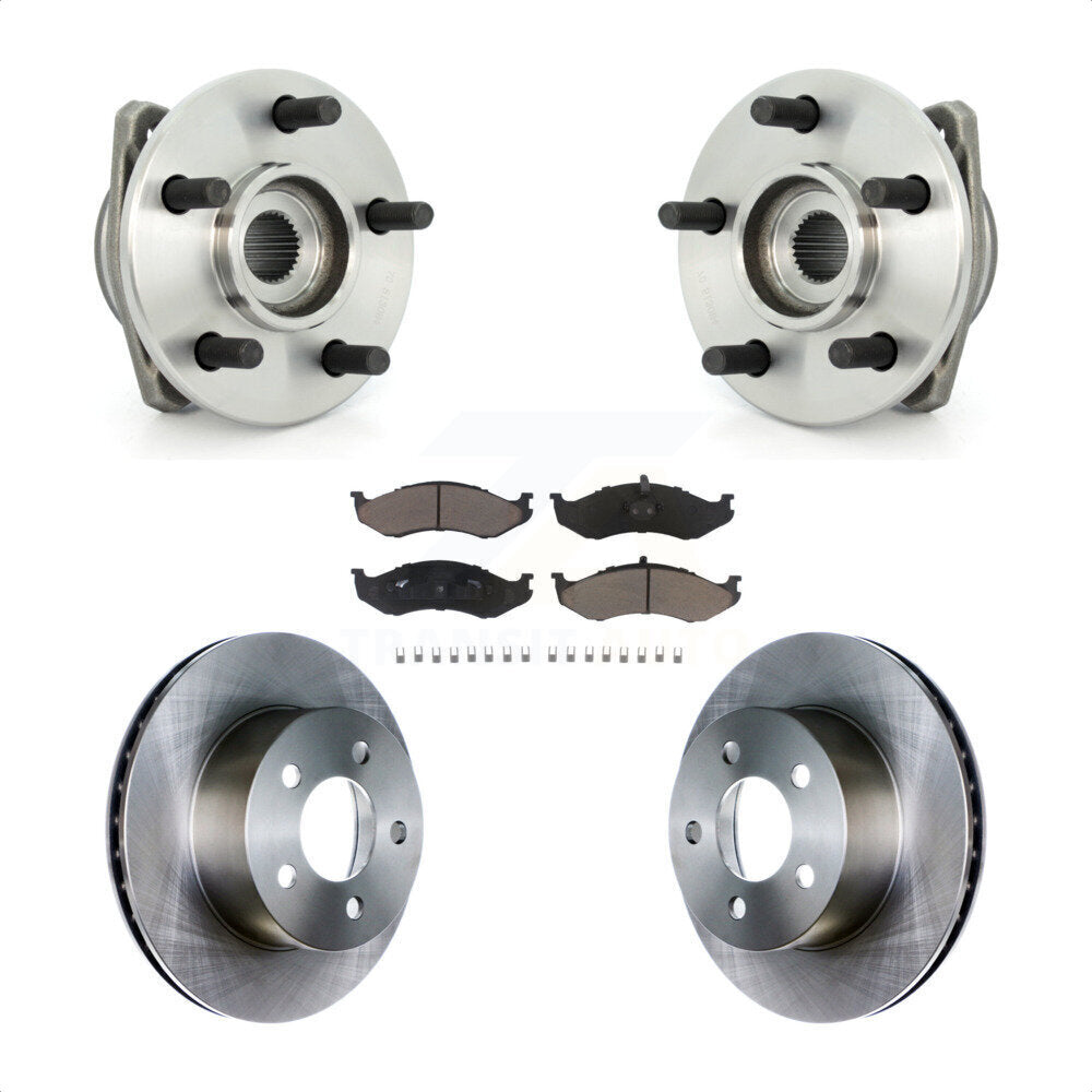 Kit de plaquettes de Rotor de frein, roulement de moyeu avant, pour Jeep Wrangler Cherokee Grand Comanch
