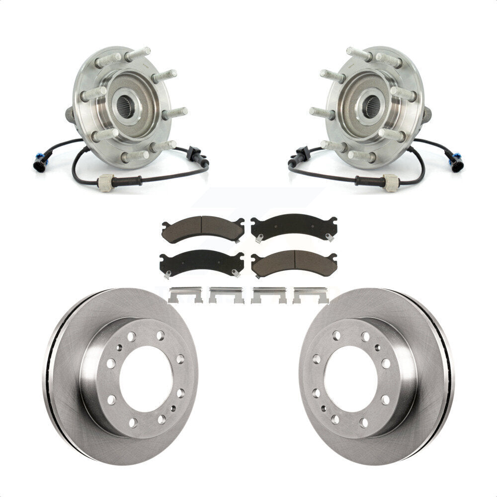 Kit de Rotor et plaquettes de frein, roulement de moyeu avant, pour Chevrolet GMC Sierra 3500 Silverad