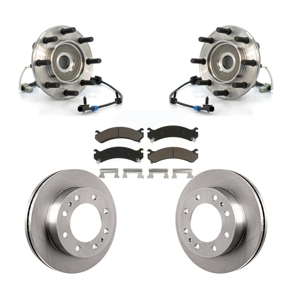 Kit de Rotor et plaquettes de frein, roulement de moyeu avant, pour GMC Sierra 3500 Chevrolet Silverad