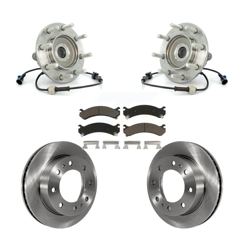 Kit de Rotor et plaquettes de frein, roulement de moyeu avant, pour Chevrolet GMC Sierra 3500 Silverad