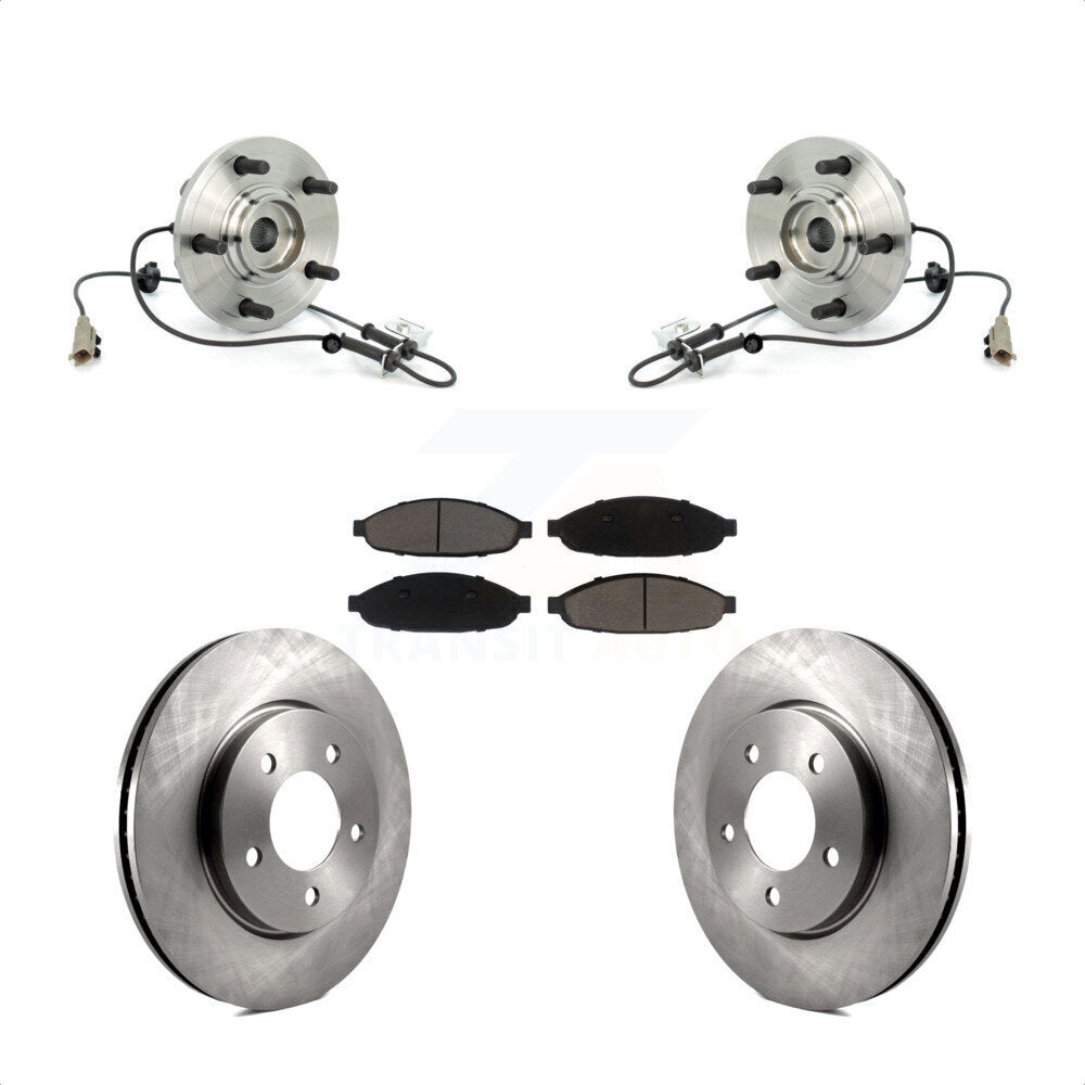 Ensemble de roulement de moyeu avant, Rotor de frein et Kit de plaquettes pour Chrysler Pacific 2004 – 2006