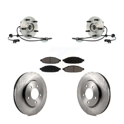 Ensemble de roulement de moyeu avant, Rotor de frein et Kit de plaquettes pour Chrysler Pacific 2007 – 2008