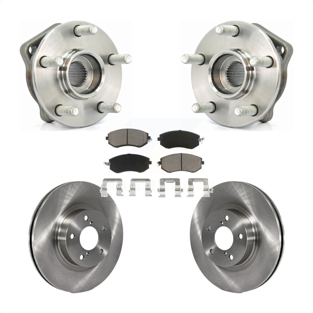 Ensemble de roulements de moyeu avant, Rotors et plaquettes de frein à disque pour Subaru Impreza