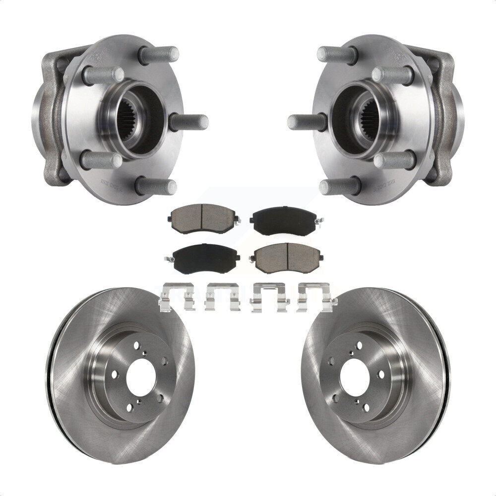 Ensemble de roulements de moyeu avant, Rotors et plaquettes de frein à disque pour Subaru Impreza