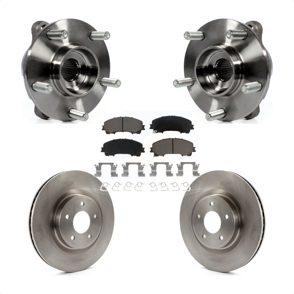 Ensemble de roulement de moyeu avant, Rotor de frein et Kit de plaquettes pour INFINITI Q50 QX50 Q60 AW
