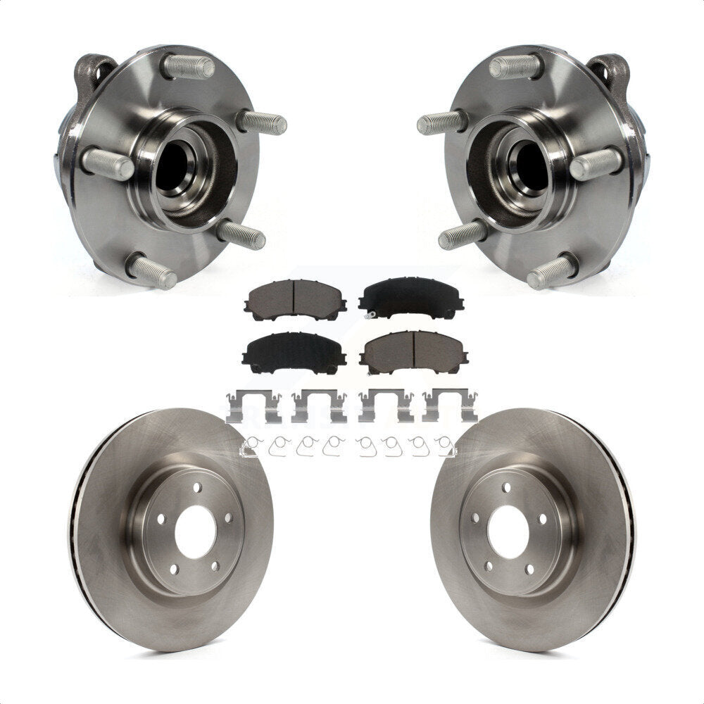 Ensemble de roulement de moyeu avant, Rotor de frein et Kit de plaquettes pour INFINITI Q50 QX50 Q60 RW
