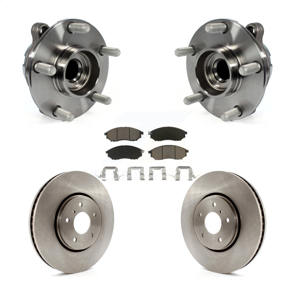 Ensemble de roulement de moyeu avant, Rotor de frein à disque et Kit de plaquettes pour INFINITI FX35 FX37 RW