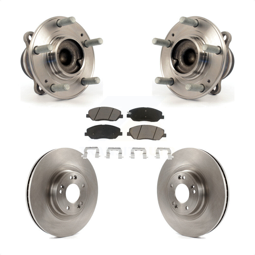 Ensemble de roulement de moyeu avant, Rotor de frein et Kit de plaquettes pour Hyundai Genesis 2012 3.8