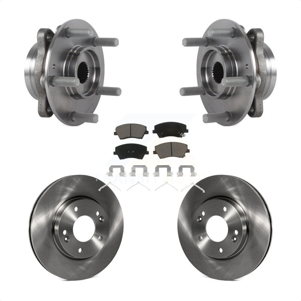 Ensemble de roulements de moyeu avant, Rotors et plaquettes de frein à disque, Kit pour Hyundai Elantra
