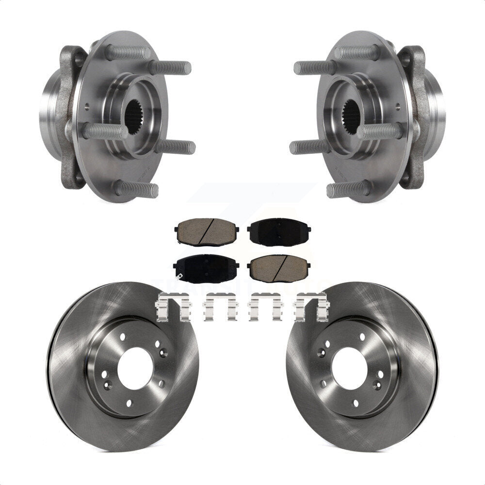 Kit de Rotor et plaquettes de frein, roulement de moyeu avant, pour Kia Forte Hyundai Elantra GT Forte