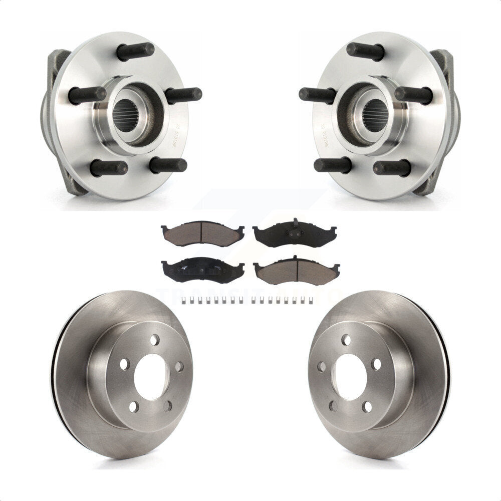 Ensemble de roulement de moyeu avant, Rotor de frein et Kit de plaquettes pour Jeep Wrangler Cherokee T