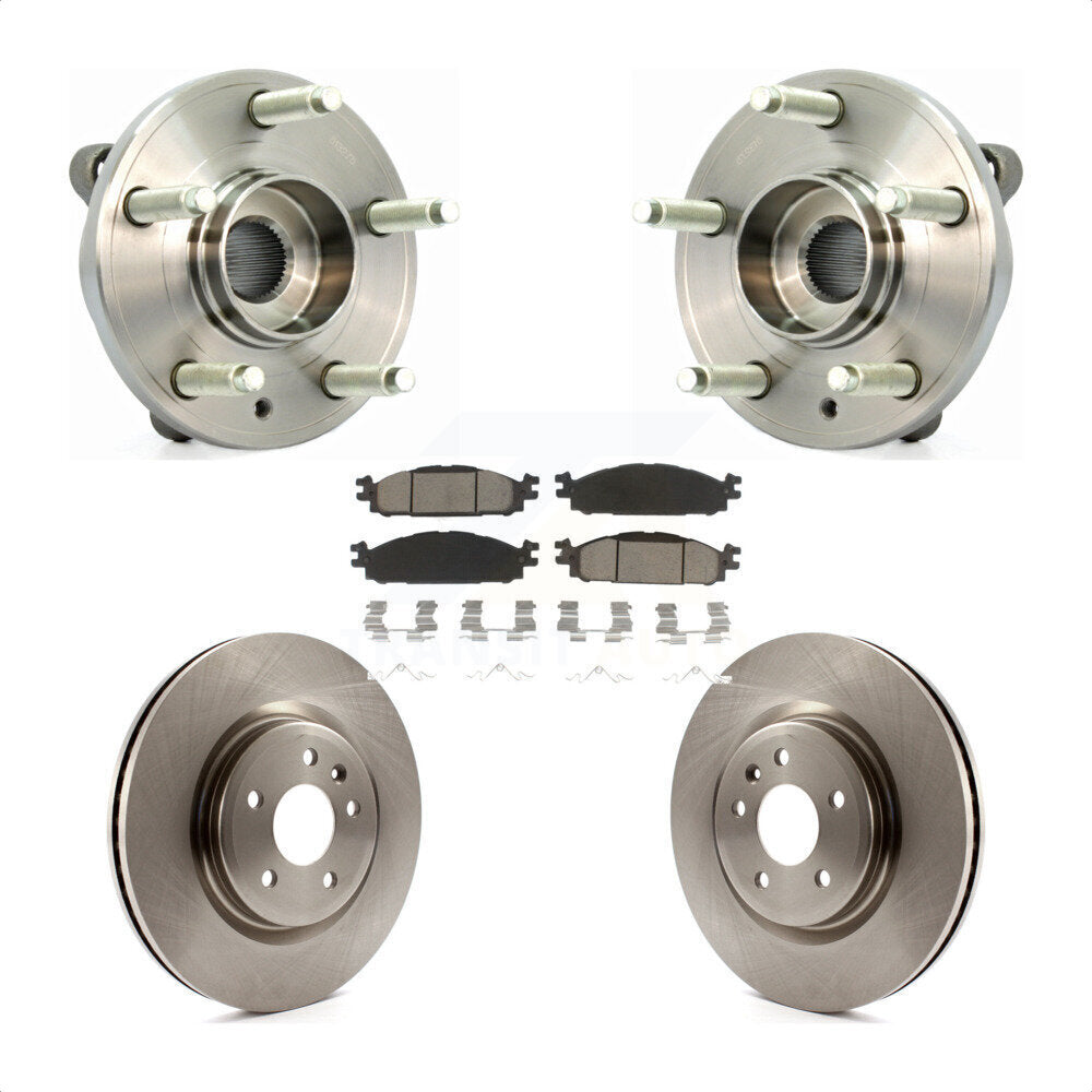 Kit de plaquettes de Rotor de frein à disque, roulement de moyeu avant, pour Ford Flex Taurus Lincoln MKT MK