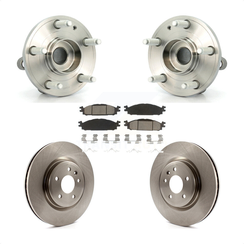 Kit de rotors et plaquettes de frein à disque, ensemble de roulements de moyeu avant pour Ford Explorer