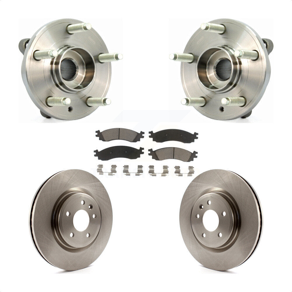 Ensemble de roulement de moyeu avant, Rotor de frein et Kit de plaquettes pour Ford Taurus SH 2010 – 2012