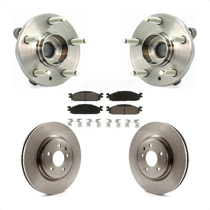 Ensemble de roulement de moyeu avant, Rotor de frein à disque et Kit de plaquettes pour Lincoln MK 2009 – 2010