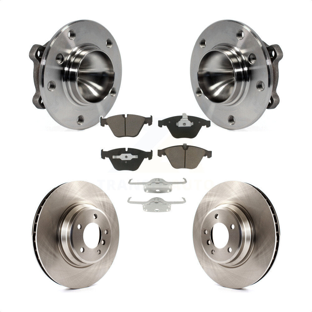 Ensemble de roulements de moyeu avant, Rotor de frein à disque et Kit de plaquettes pour BMW 335i 335is 335