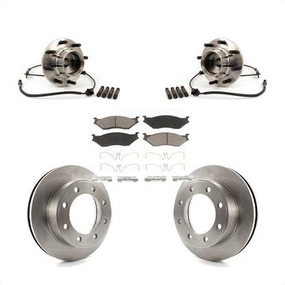 Ensemble de roulement de moyeu avant, Rotor de frein à disque et Kit de plaquettes pour Ford F-550 Super Dut