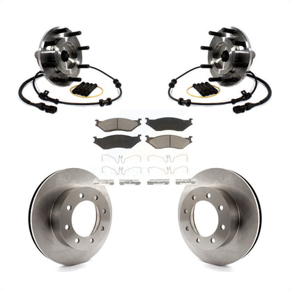 Ensemble de roulement de moyeu avant, Rotor de frein et Kit de plaquettes pour Ford F-550 Super Duty F-45