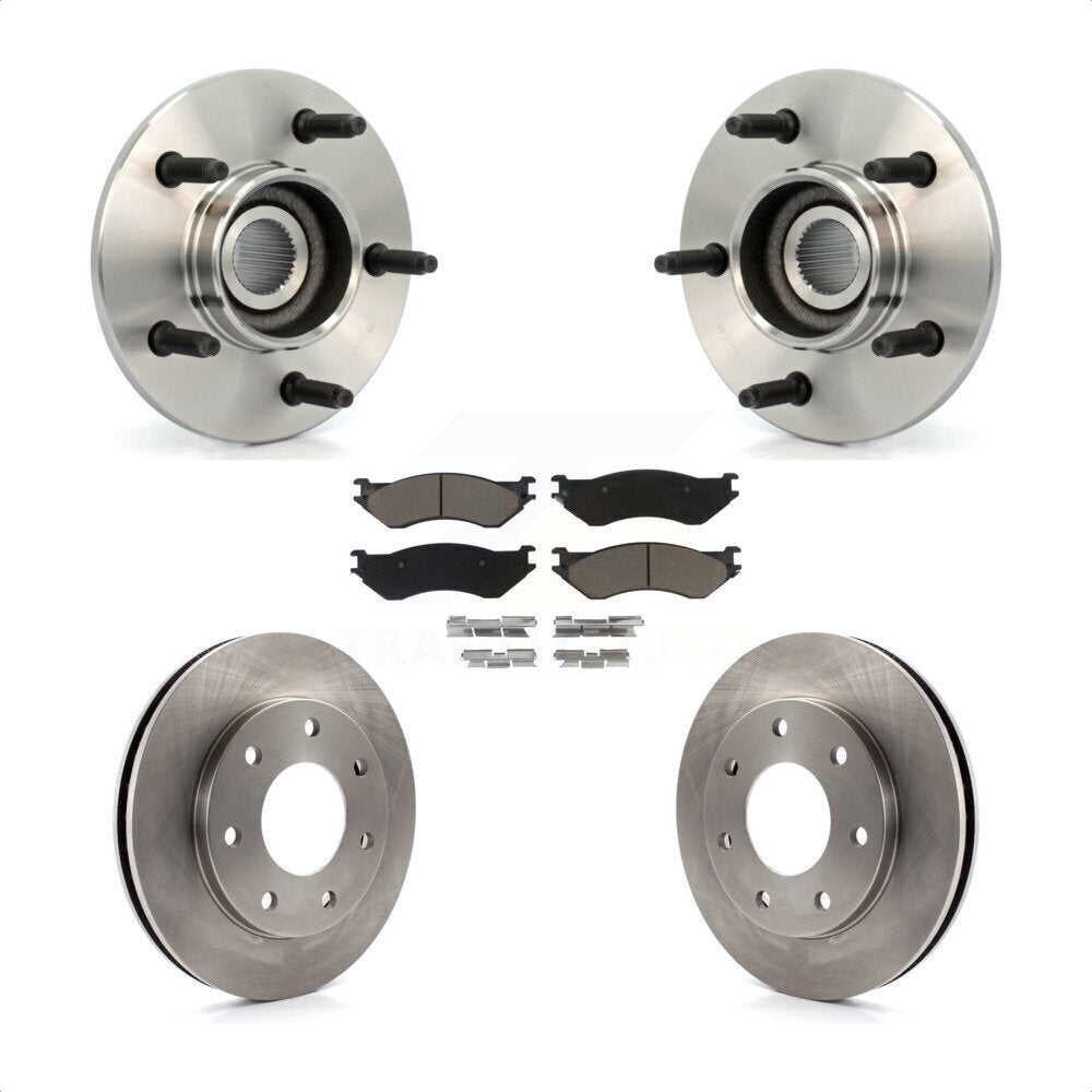 Kit de rotor et de plaquettes de frein avec roulement de moyeu avant pour Ford F-150 4WD 1999 avec 2 roues AB