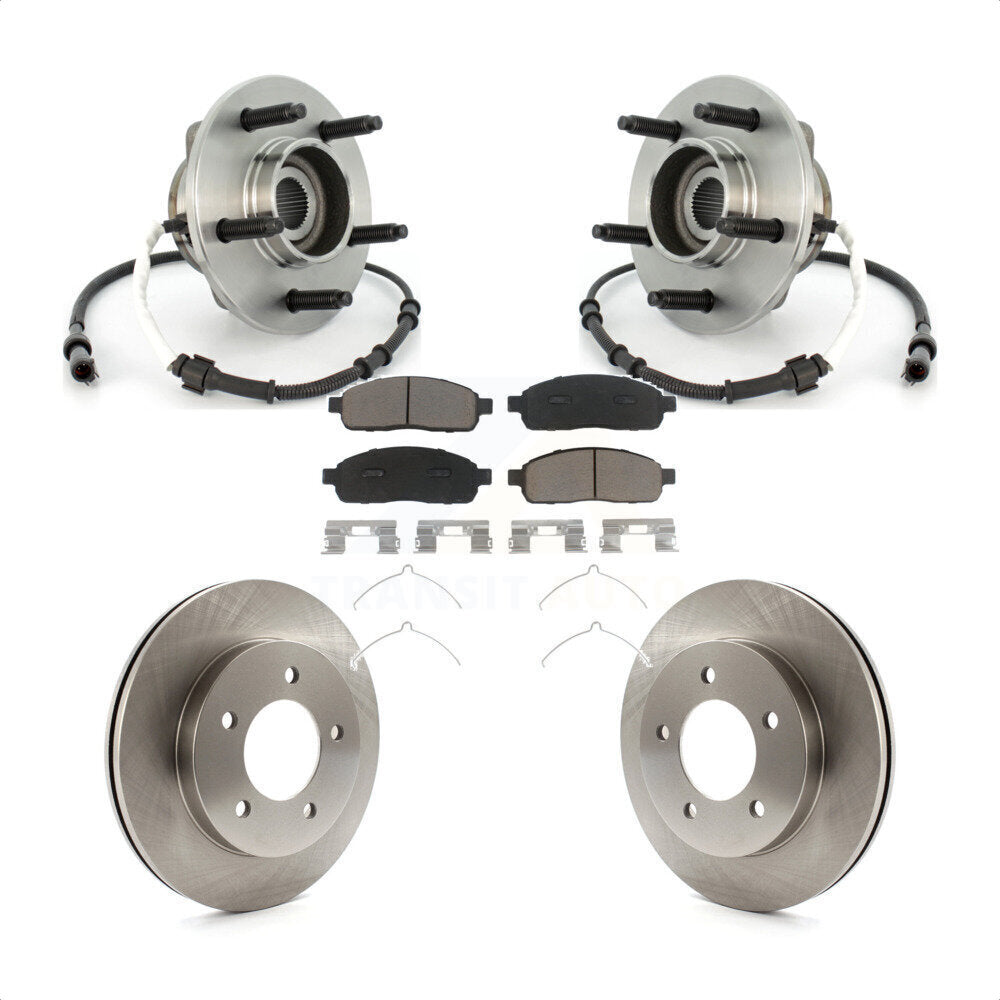 Kit de rotor et de plaquettes de frein avec roulement de moyeu avant, pour Ford F-150 4WD 2004 avec 4 roues AB