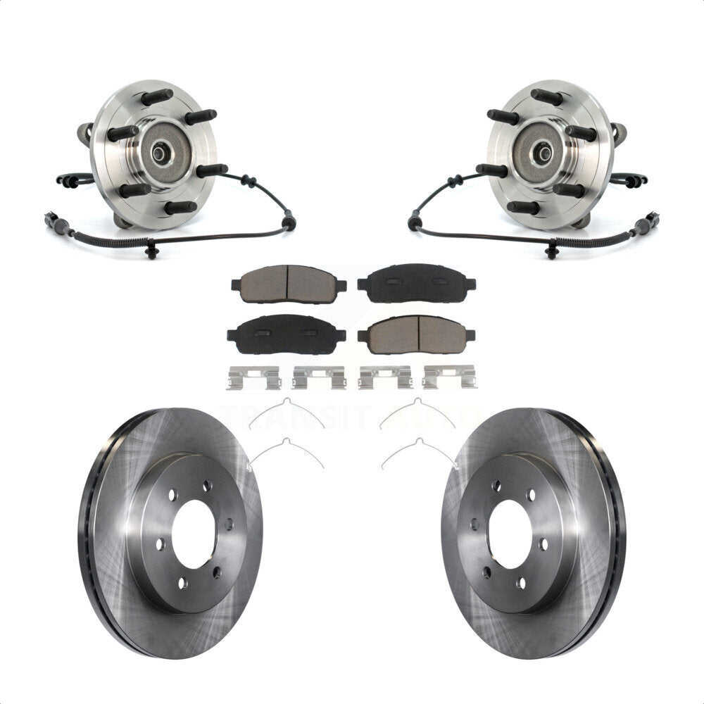 Kit de rotors et plaquettes de frein à disque, ensemble de roulements de moyeu avant, pour Ford F-150 4WD