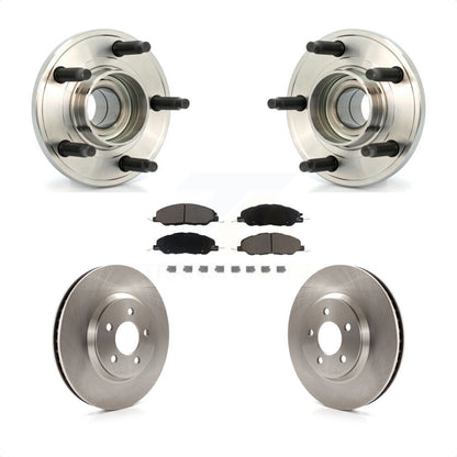 Ensemble de roulement de moyeu avant, Rotor de frein à disque et Kit de plaquettes en céramique pour Ford Mustang