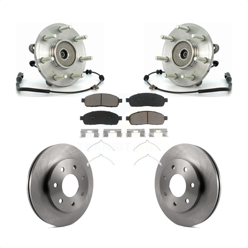 Kit de Rotor et plaquettes de frein à disque, roulement de moyeu avant, pour Ford F-150 Lincoln Mark LT 4W