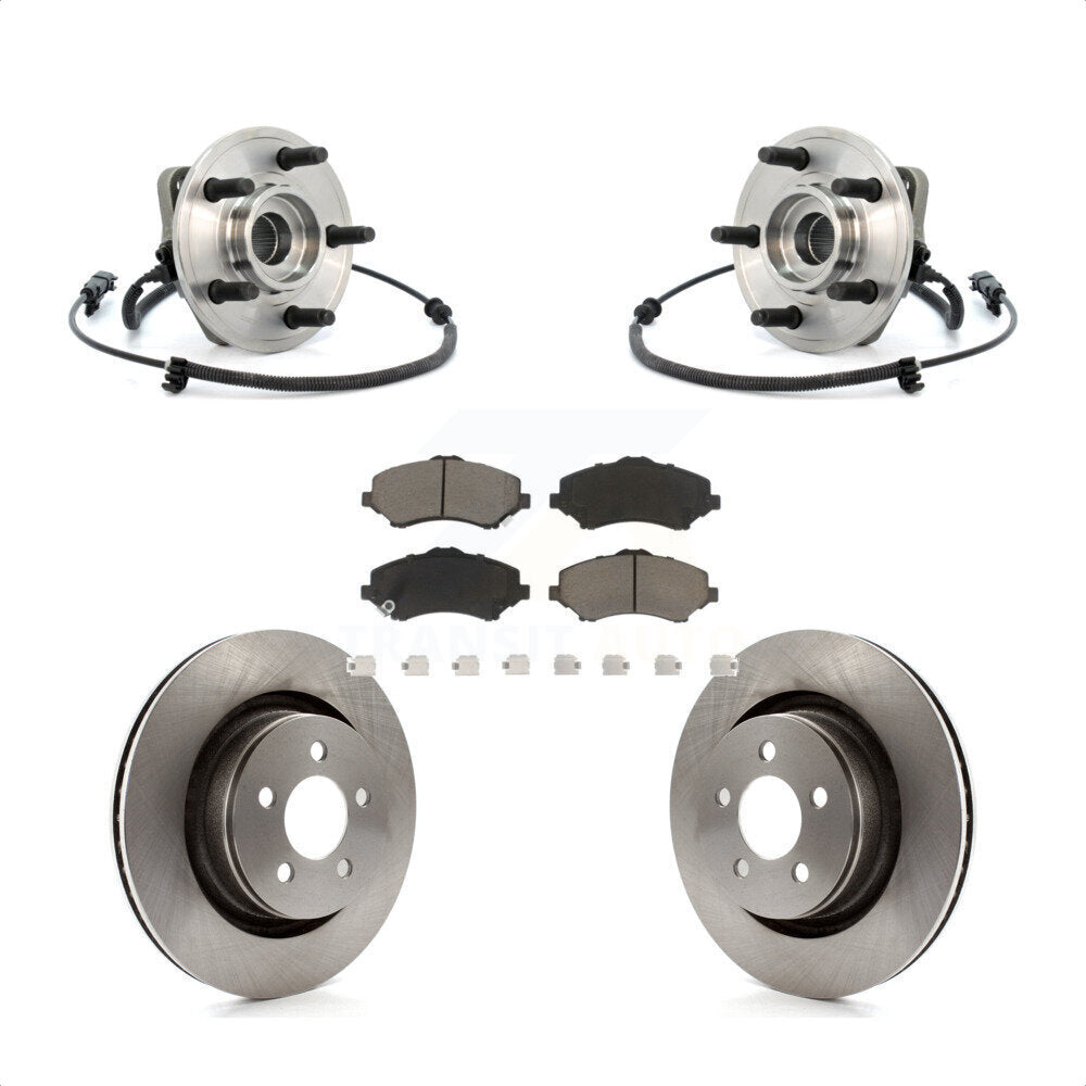 Kit de plaquettes de Rotor de frein à disque, ensemble de roulements de moyeu avant pour Jeep Liberty Dodge Nitr