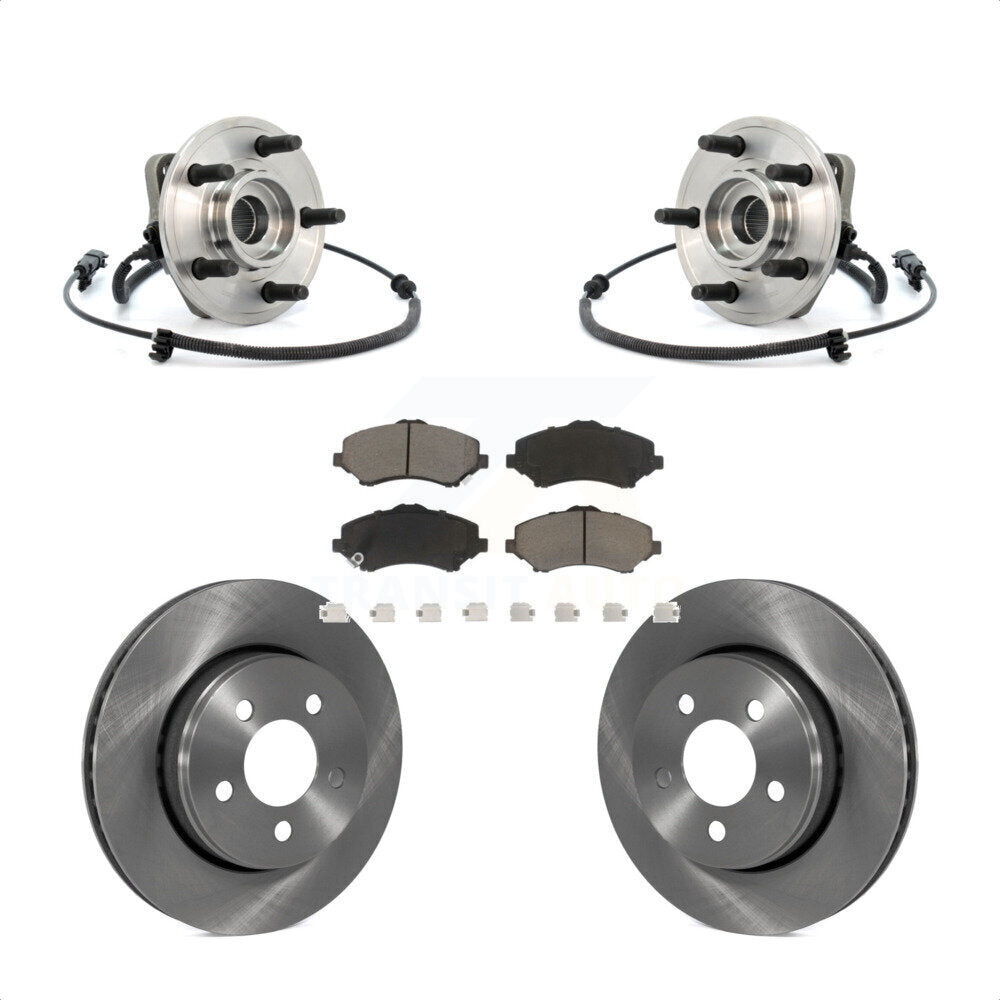 Kit de plaquettes de Rotor de frein à disque, ensemble de roulements de moyeu avant pour Jeep Liberty Dodge Nitr