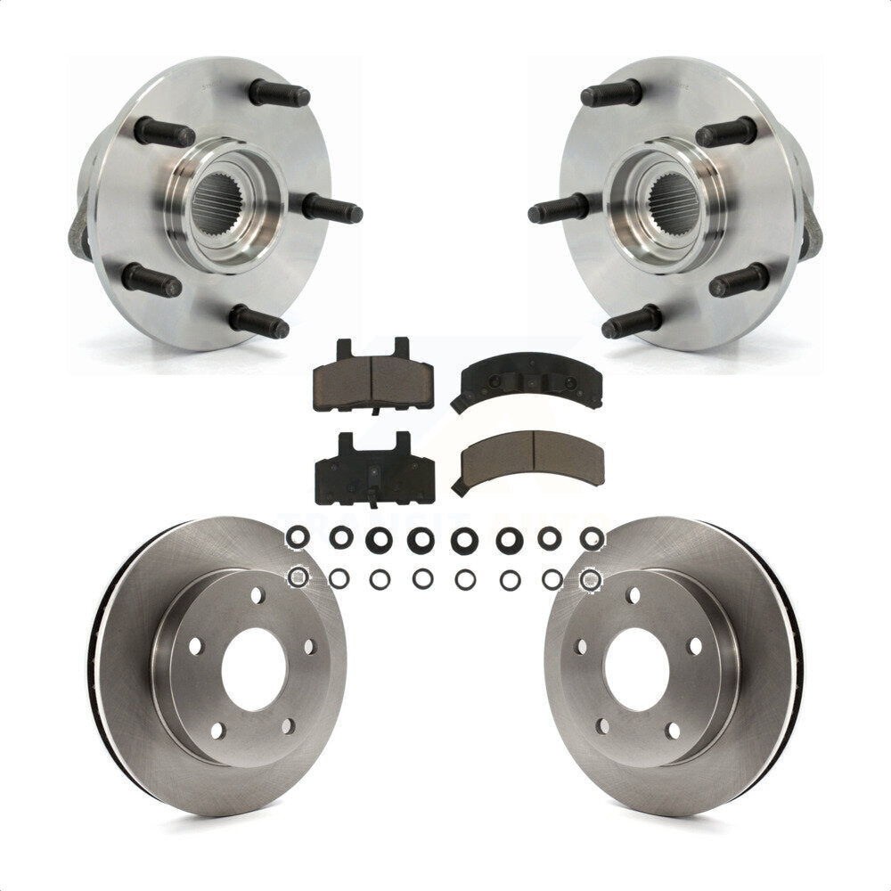 Ensemble de roulements de moyeu avant, Rotors et plaquettes de frein à disque, Kit pour Dodge Ram 1500