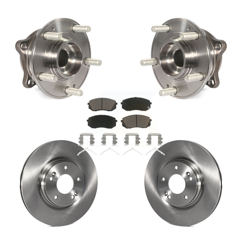 Ensemble de roulement de moyeu avant, Rotor de frein et Kit de plaquettes pour Hyundai Sonata Kia Optim