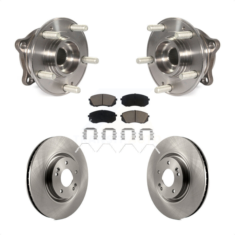 Ensemble de roulement de moyeu avant, Rotor de frein et Kit de plaquettes pour Hyundai Sonata Kia Optim