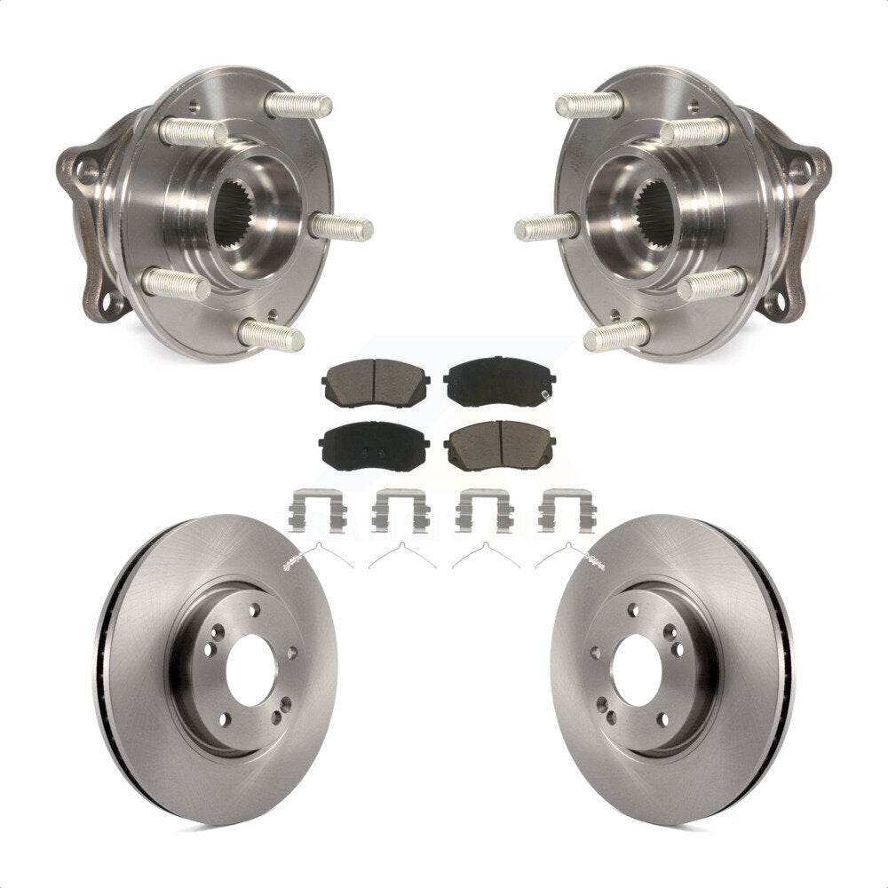 Ensemble de roulements de moyeu avant, Rotors et plaquettes de frein à disque, Kit pour Hyundai Sonata
