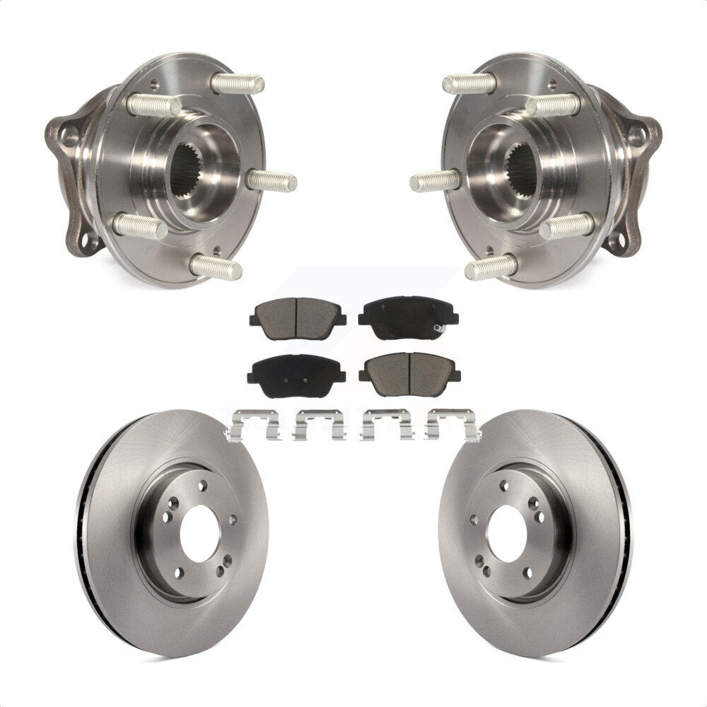 Ensemble de roulements de moyeu avant, Rotors et plaquettes de frein à disque, Kit pour Hyundai Sonata