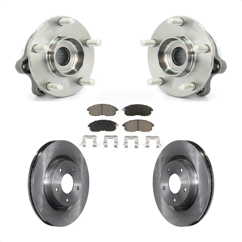 Kit de rotors et plaquettes de frein à disque, ensemble de roulements de moyeu avant pour Nissan Altima