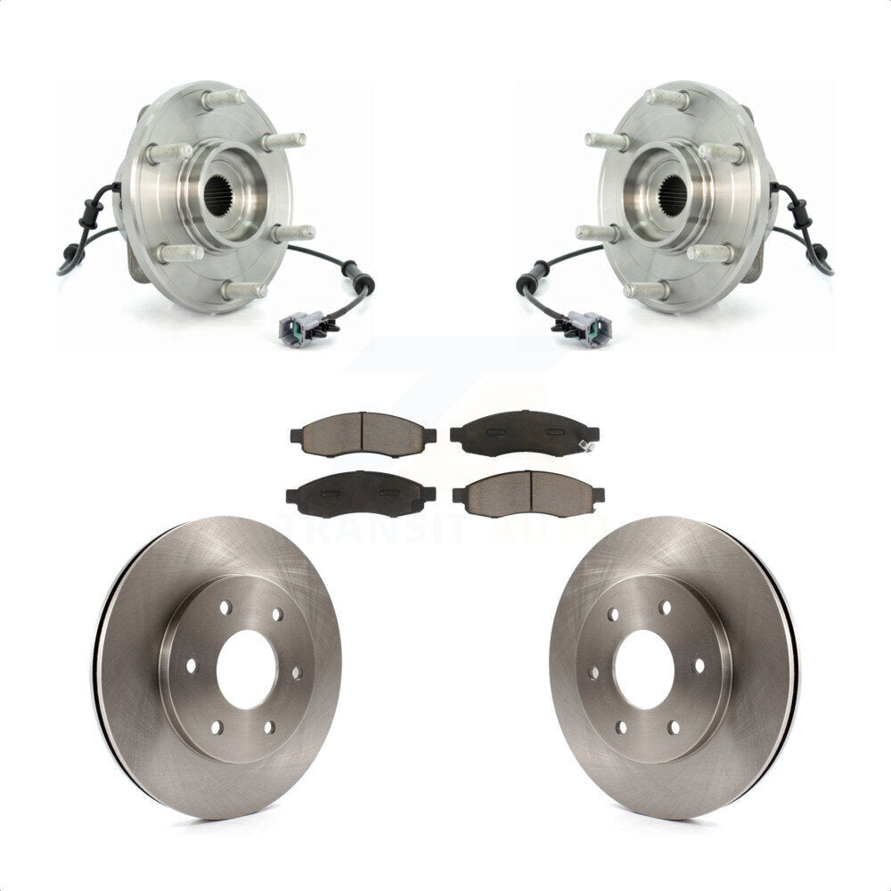 Kit de Rotor et plaquettes de frein, roulement de moyeu avant, pour Nissan TITAN Pathfinder Armada QX5