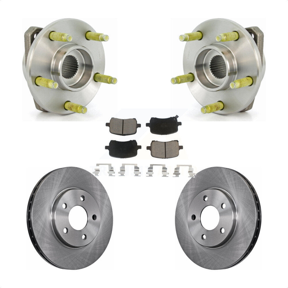 Ensemble de roulements de moyeu avant, Rotors et plaquettes de frein à disque, Kit pour Chevrolet Malibu